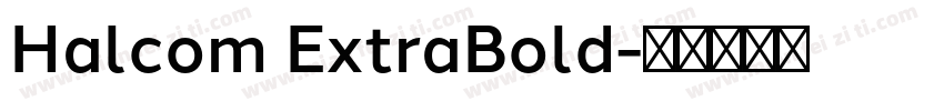 Halcom ExtraBold字体转换